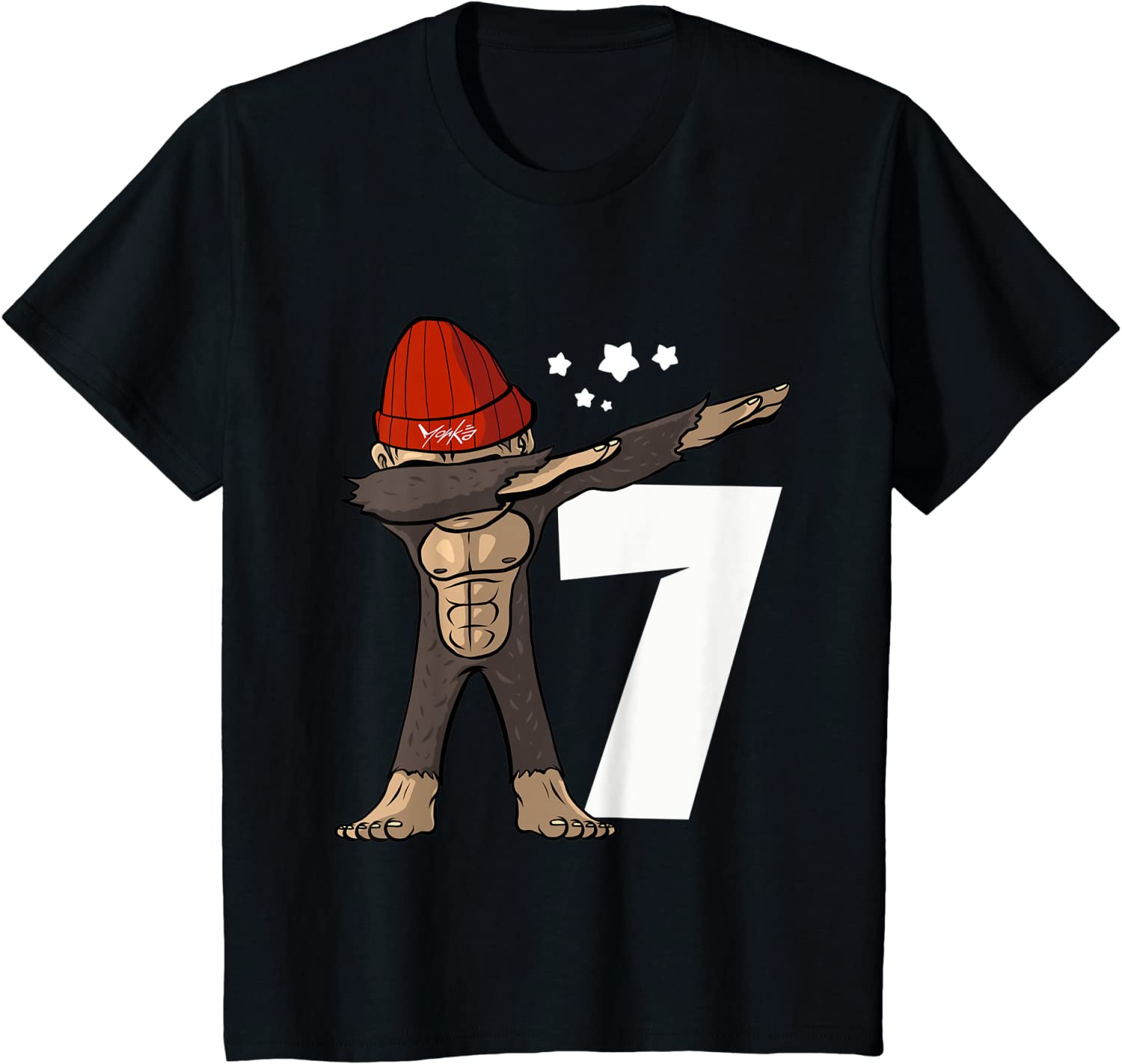 7_ Geburtstag Dabbing Affe 7 Jahre alt - Standard T-Shirt