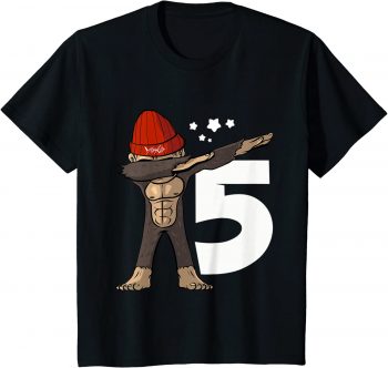 5_ Geburtstag Dabbing Affe 5 Jahre alt - Standard T-Shirt