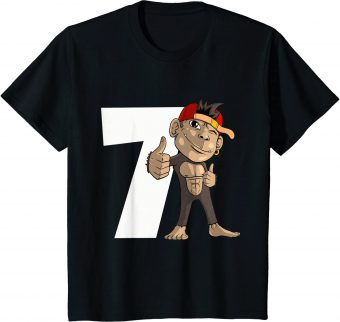 7_ Geburtstag Affe 7 Jahre alt Gorilla - Standard T-Shirt