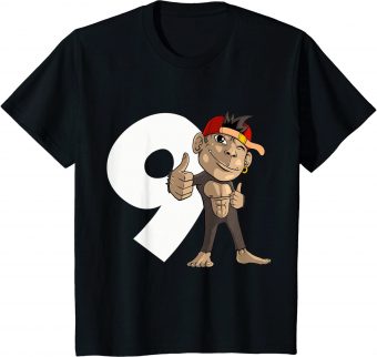 9_ Geburtstag Affe 9 Jahre alt - Standard T-Shirt